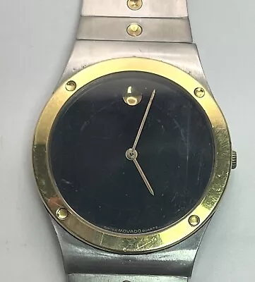 Movado Vintage Unisex Watch With 14k Bezel Dots 6.5 Inch Bracelet • $299