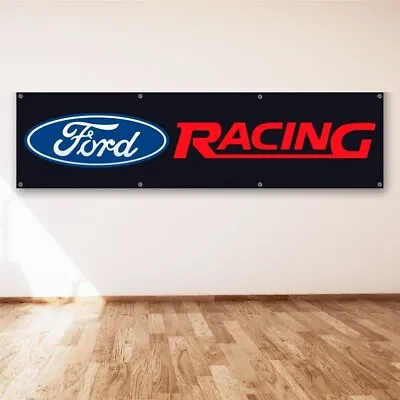 Ford Racing 2x8 Ft Banner Shelby Cobra SVT Car Truck Garage Sign Flag • $15.85