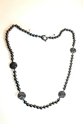 St. John Jewelry Necklaces Hematite Tone Pearls & Circle  Cut Out Link Women's  • $82.50