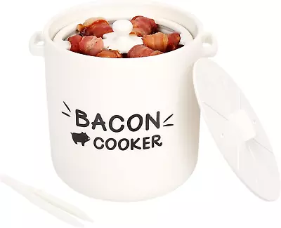 SOLIGT Ceramic Bacon Cooker For Microwave Oven - Splatter-Proof Design Microwave • $38.90