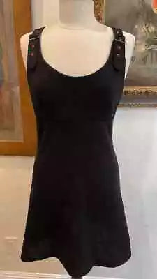 Vintage 1980’s Goth Black Knit Jumper Dress A Slight A Line • $20