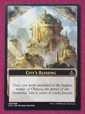 Magic The Gathering RIVALS OF IXALAN CITY'S BLESSING Token Card MTG • $6.50