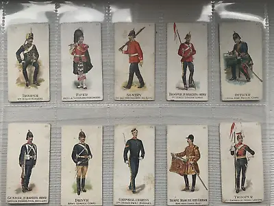 1898 GALLAHER TYPES OF THE BRITISH ARMY 10 Cards 61 To70 • £9.99