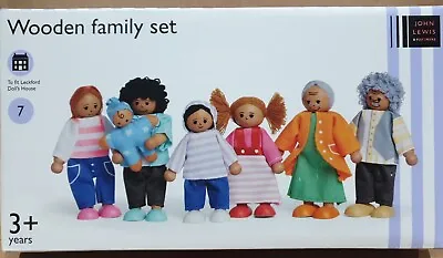 John Lewis Wooden Doll's House Family Set - 7 Piece - RRP £16.50 • £7.90