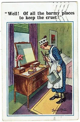 Inter-art Comic Postcard 'well! Of All The Barmy Places To Keep The Cruet' 1925 • £1.49