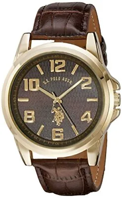 U.S. Polo Assn. Classic Men's USC50167 Gold-Tone Watch With Brown Band • $34.09