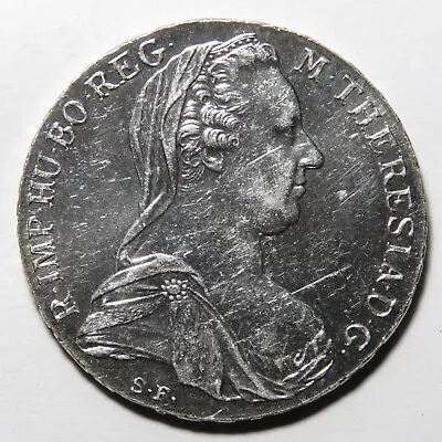 Austria Maria Theresa Thaler - .833 Silver - 1780 Theresia - Cleaned • $31.59