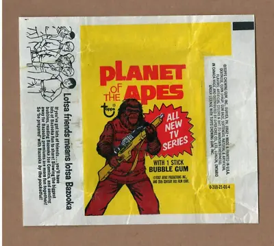 $9.95 • Buy Planet Of The Apes 1975 Topps Wax Wrapper, Lotsa Bazooka Variant