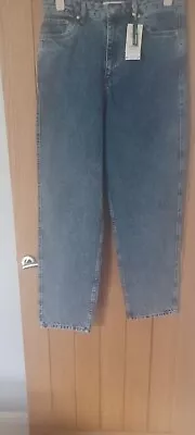 Mango High Waist Ankle Length Tapered Leg Light Denim Jeans Size 12 BNWT RRP £65 • £15