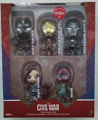 Team Iron Man Cosbaby Bobble-head Set Marvel Civil War Hot Toys New Sealed • $129