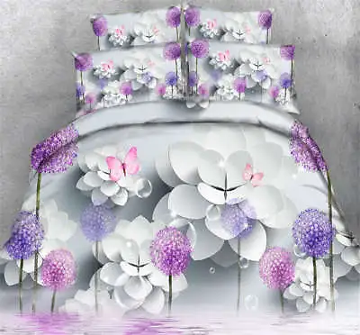 Romantic Dandelion 3D Printing Duvet Quilt Doona Covers Pillow Case Bedding Sets • £123.45