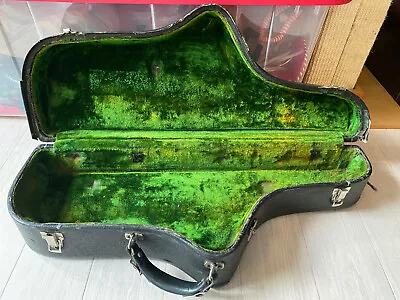 Vintage Conn C MELODY Countoured Saxophone Case Green Interior Used Worn Antique • $160