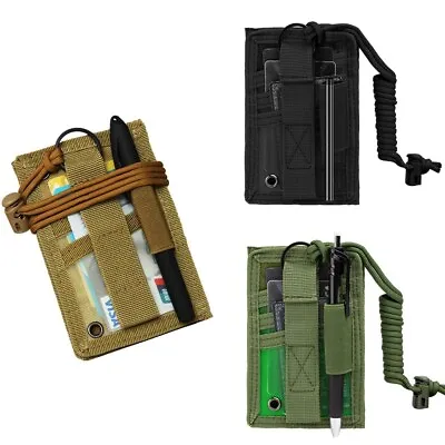 US Tactical ID Card Holder Hook&Loop Patch Badge Holder With Neck Lanyard • $11.89