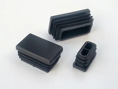 £2.48 • Buy  Rectangular Plastic End Caps Blanking Ribbed Rectangle Plugs Inserts /Black