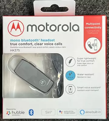 Motorola HK375 Mono Bluetooth Headset - IPX4 Waterproof True Wireless Earpiece  • $39