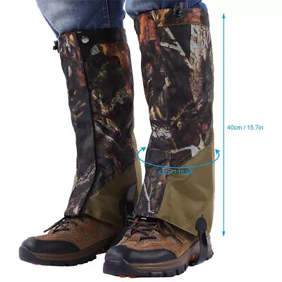 2Pcs Waterproof Oxford Cloth Canvas Snow Gator Leg Boot Cover For Walking Hiking • $20.99