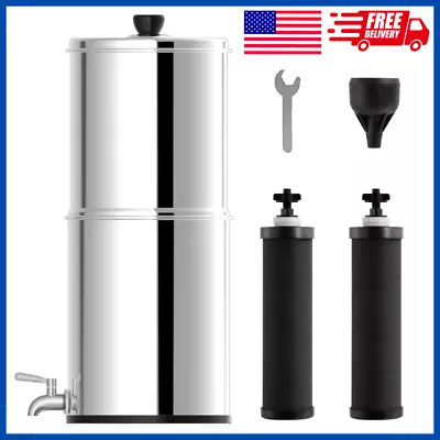 Gravity Fed Water Filter System 2.25- Gallon Stainless Steel System Tank Series • $129.49