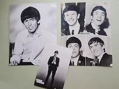 3 Star Pix Beatles Personality Postcard Glossy Photo Starpix 1963 George & Ringo • $50