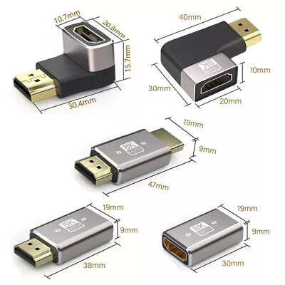 8K HDMI 2.1 Adapter Coupler HDMI Cable Extension Converter For PS5 PS4 Xbox One • $6.98