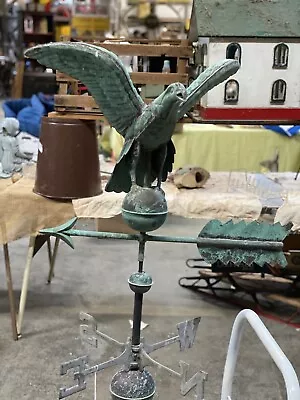 1880 Vintage American Copper Spread Winged Eagle Weathervane • $7999