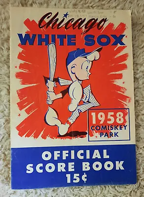 Vintage 1958 Chicago White Sox Vs Kansas City Score Book GREAT COND Scored • $16.99