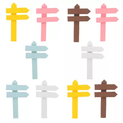 Mini Dollhouse Signpost Fairy Garden Micro Landscape Ornaments 10pcs • £6.98