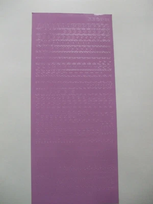 £1.99 • Buy Alphebet & Numbers Card Making Peel Offs ;- Lilac  [17]