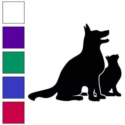 Dog And Cat Vinyl Decal Sticker Multiple Colors & Sizes #6592 • $3.22