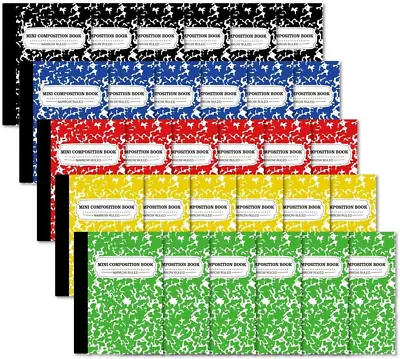 Composition Notebook Mini Sized 30 Pack 5 Colors Narrow Ruled Mini Composition  • $33.20