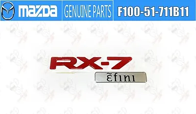 MAZDA Genuine RX-7 FD3S Efini RED Rear Badge Emblem RARE ITEM 【F100-51-711B1】JDM • $88.27