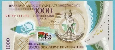 2020 Year Vanuatu 1000 Vatu Circulated Banknote. 1k Vatu Bill Note • $54