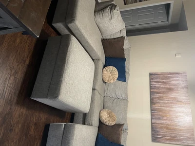 $300 • Buy Sectional Sofa With Ottoman Light Tan Good Condition