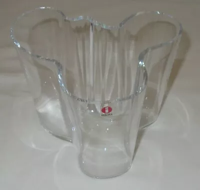 Alvar Aalto Iittala Clear Vase Savoy 120mm X 15.4mm • £49.99