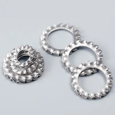 M2-M16 304 Stainless Steel External Tooth Serrated Lock Washer Shakeproof Gasket • $1.69