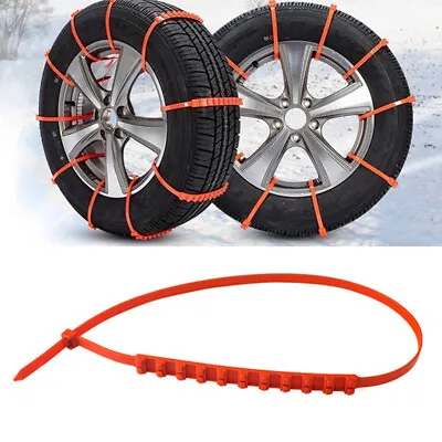 10Pcs Universal Winter Snow Mud Anti-skid Tire Chains Tendon For Car Sedan SUV' • $12.91