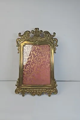 Vintage Brass Metal Picture Frame Victorian Gilt Ornate Style 5 X 7  Photo • $39.99