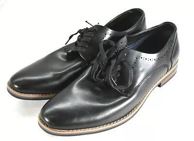 Collection Michael Strahan Ortholite Mens Black Lace Up Dress Shoes Maxwell 11M • $39.99