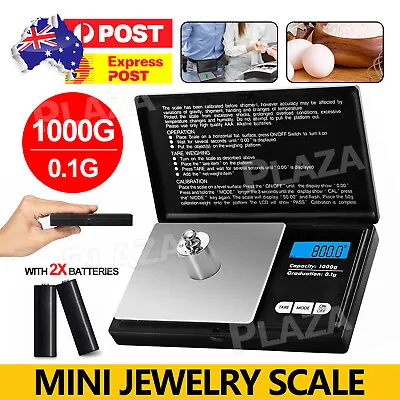 0.1G To 1000 Gram Electronic Pocket Mini Digital Gold Jewellery Weighing Scales • $9.45