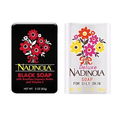 Nadinola Black Soap & Deluxe Soap For Oily Skin Set 3oz Each Bar • $14.99