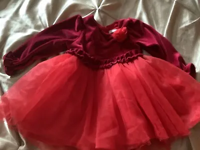 Visara Baby Girl Gorgeous Red Party Dress 12-18 Months • £6.95