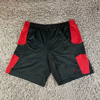 Vintage Jordan Basketball Shorts Mens 3XL XXXL Red Baggy Loose Fit Y2K Dri Fit • $28