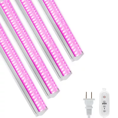 4 Pack 60cm T8 LED Grow Lights 20W Full Spectrum LED Tube Floral Grow Lights • $57.89