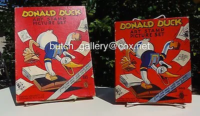 DONALD DUCK  2 Art Stamp Sets 1930s WDE  Disney C 1936 Mickey Mouse Long Billed • $295