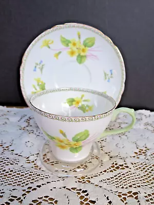 Beautiful  Shelley Primrose Chintz Teacup And Saucer New Cambridge Shape 13584 • $29.99