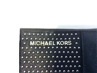 Michael Kors Zip Around Continental Micro Stud Wallet Blue AV1705 50 • $40.49