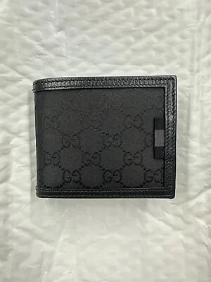 Gucci Black GG Nylon Bifold Wallet • $349.99