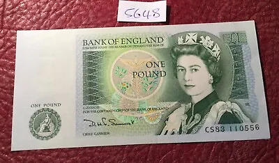 Uncirculated English £1 CS83 110556 Somerset 1980-84 (one Of 6 Consec) LOT 5648 • £3.50