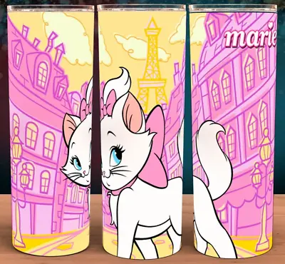 Marie Aristocats White Kitten In The City Cup Mug Tumbler 20oz With Lid Straw • $19.95