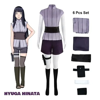 Anime Naruto Cosplay Costume Hyuga Hinata Uniform Party Dress Halloween Outfits • $44.63