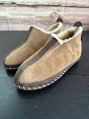 Cabela’s Bob Timberlake Women’s Shearling Lined Suede Bootie Slippers Size 8 • $14.99